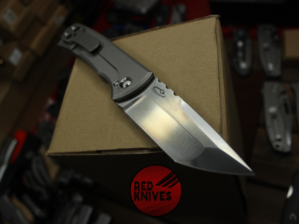 Нож TANTO CHAVES KNIVES 229 REDENCION KICKSTOP FLIPPER KNIFE TITANIUM CHISEL RK/Н3