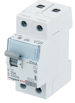Устройство защитного отключения (УЗО) Legrand TX3, 2 полюса, 25A, 30 mA, тип AC, электро-механическо