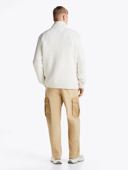 Свитер на молнии Tommy Jeans Quarter-Zip Raglan Ancient White Melange