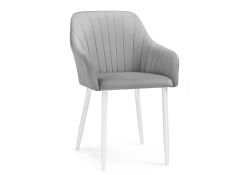 Кресло Слэм светло-серое / белое