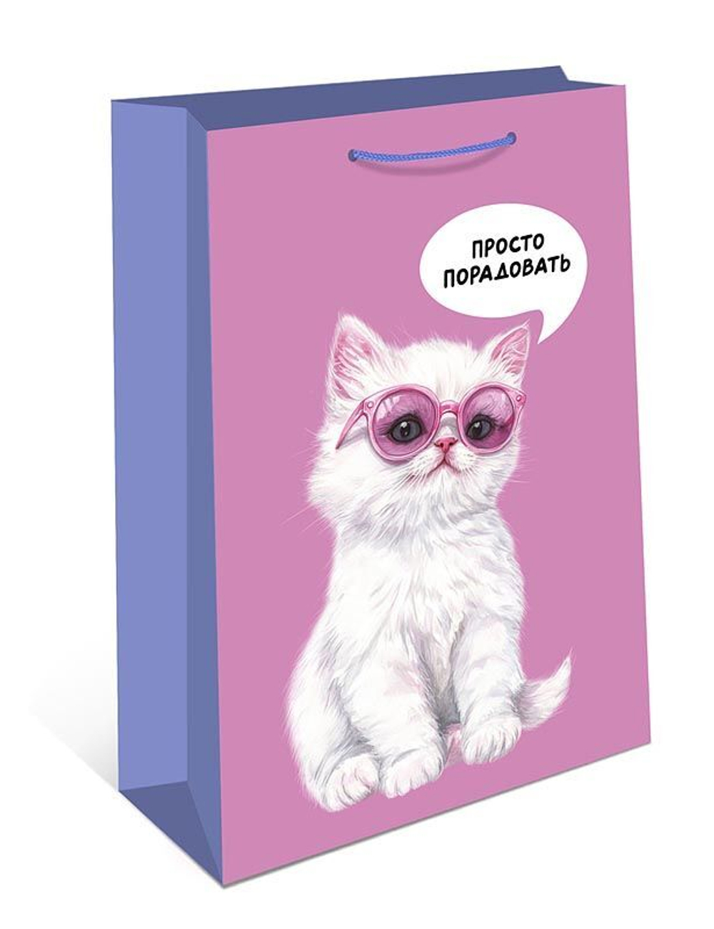 Пакет подар. бумажн. 18*23*10 см, 130гр/м2 Котик