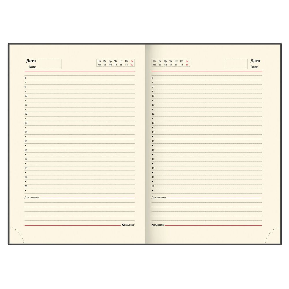 Ежедневник недатированный А5 138х213 мм BRAUBERG "FLAME" под кожу 160 л. черный срез (113429)