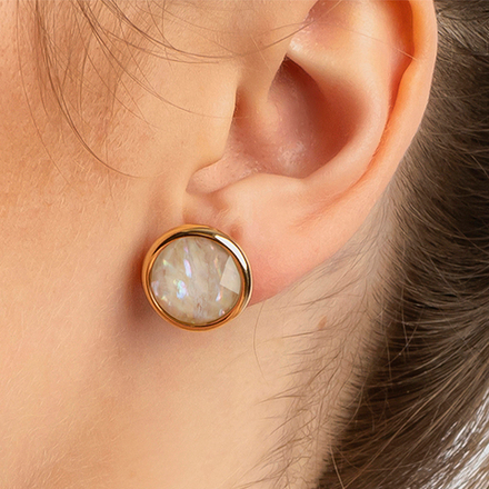 Серьги пусеты Possebon Nautilus A9997.12 BW/G