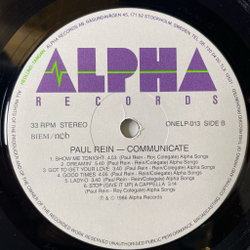 Винтажная виниловая пластинка LP Paul Rein Communicate (Швеция 1986)