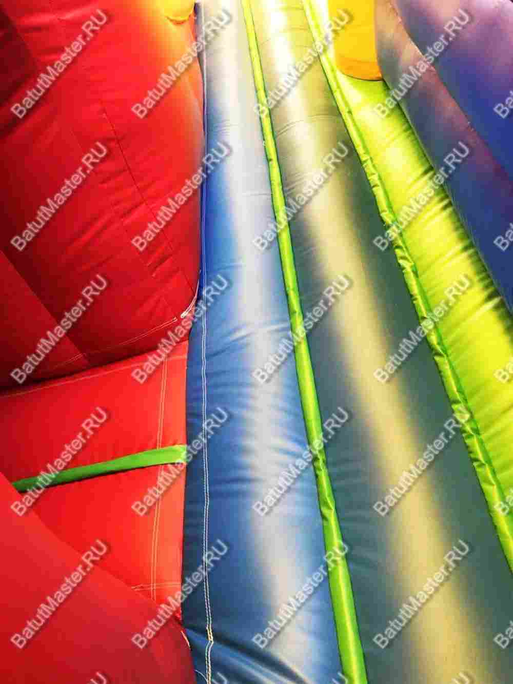 Надувной батут "Страна Сафария" с крышей и высокими горками 13*7*6 м