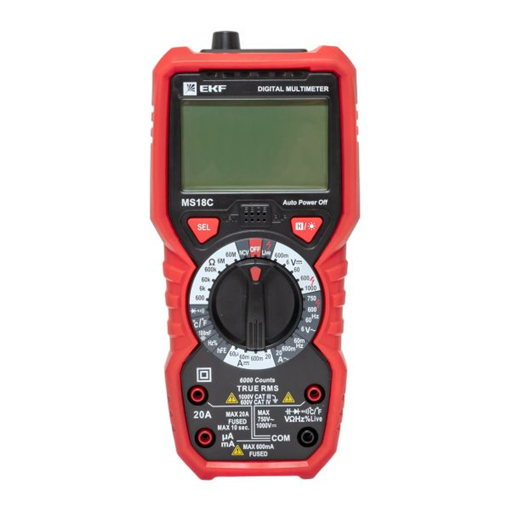 Мультиметр цифровой MS18C EKF Professional