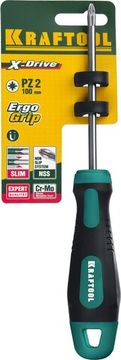 KRAFTOOL Х-Drive, PZ2 x 100, отвертка (250073-2-100)