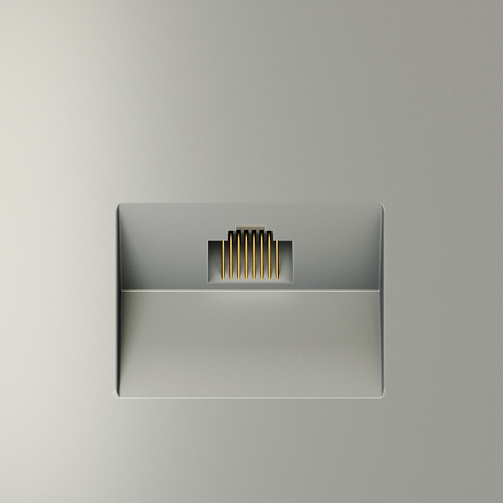 Розетка компьютерная встраиваемая VOLTUM S70 RJ45 кат.6, (сталь)