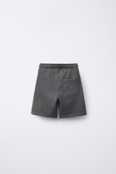 ZARA КРАШЕНЫЕ ШОРТЫ, АНТРАЦИТОВО-СЕРЫЙ