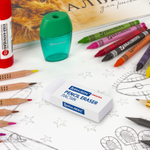 Ластик большой BRAUBERG EXTRA, 60×24×11 мм, белый, ( 4 штуки ), прямоугольный, экологичный ПВХ, картонный держатель.
