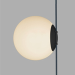 DK5553-BK Cветильник для трека-ремня Belty, серия Orb, со светодиодом, D180*H181мм, 48V DC, 10W, RA90, 120°, 3000K, IP20, белый, акрил