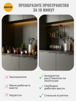 Полка настенная лофт навесная для кухни и комнаты Kolumn