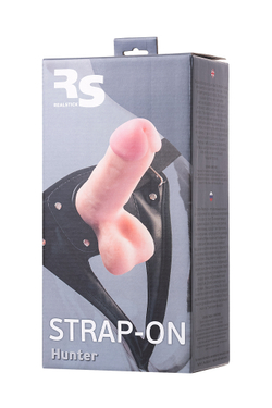 Страпон на креплении RealStick Strap-On Hunter, TPR, телесный, 14,5 см