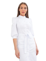 Платье медицинское Dr. Nice на пуговицах, белый, 52