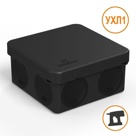 Электромонтажная коробка для прямого монтажа двухкомпонентная безгалогенная 80х80х40 мм, атмосферостойкая