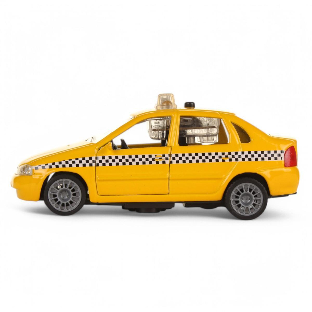 Модель ин. мет. "Lada Калина такси" 12см, свет/звук, откр. дв. в коробка CT1049WB-T (48) (Технопарк)
