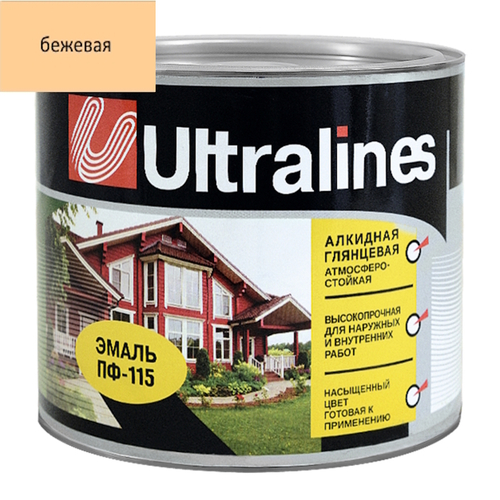 Эмаль ПФ-115 РАДУГА Ultra Lines  бежевая 10кг