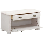 Скамья в прихожую Сюзанна из сосны, 91х42х46 см, белая обувница для хранения вещей и обуви в прихожей