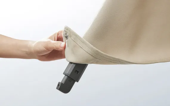 Зонт профессиональный Levia 3х3 м, антрацит, тортора. База и светильник в комплекте