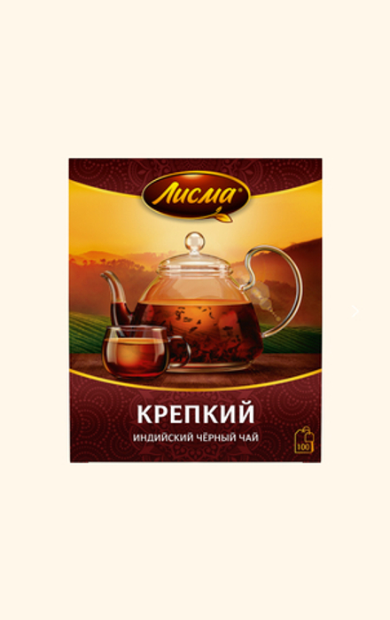 Лисма Заварной Чёрный чай, 100×1,8 г