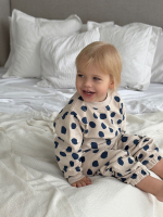 Утеплённые брюки на резинке Mjölk Горошки