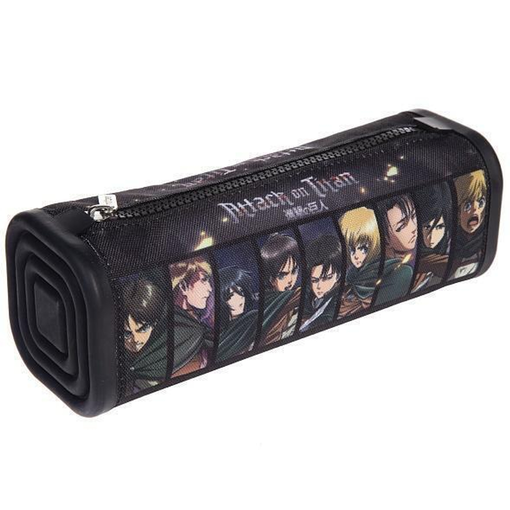 Пенал 200х70х70мм на молнии мягкий "Атака Титанов.Сезон 1-3" (Хатбер)