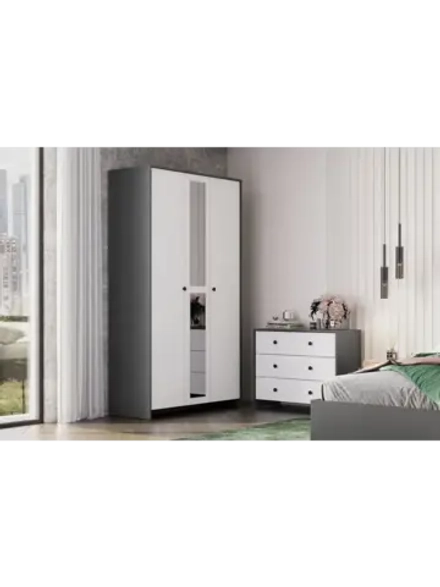 Шкаф для одежды распашной Белый 120х50х209 см