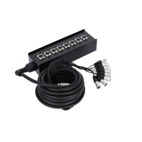 Adam Hall K 8 C 10 - мультикор со стейдж-боксом, 8 x XLR возврат, 8 x 0.314 мм2, 10 м