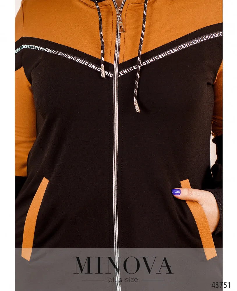 Костюм 8-280-чёрный-горчица Minova