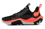 Under Armour Spawn 3 wear-resistant low-cut retro basketball shoes for men and women with the same black powder stitching