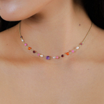 Колье Franck Herval, Jeanne, с аметистом, жемчугом, агатом, нефритом и гранатом, FH26.1-15-64540 (фи