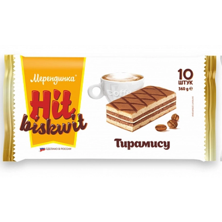 Пирожные бисквитные Мерендинка Тирамису 360 гр