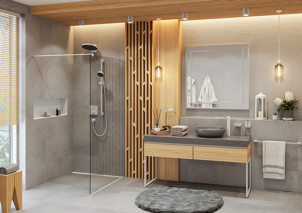 Смеситель для душа Hansgrohe ShowerSelect 15763700 с термостатом белый матовый