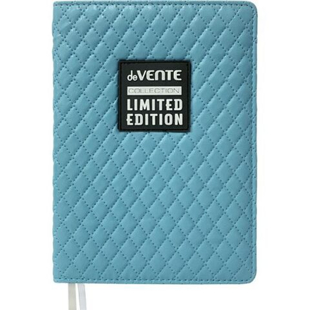 Ежедневник недат. А5 deVENTE Tailor 320стр., голубой, тв.обложка, кожзам, аппликация