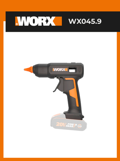 Клеевой пистолет аккумуляторный WORX WX045.9