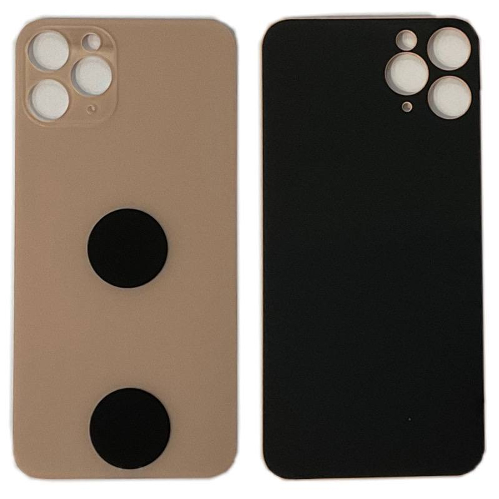 Задняя крышка для Apple iPhone 11 Pro Золото (стекло, широкий вырез под камеру)