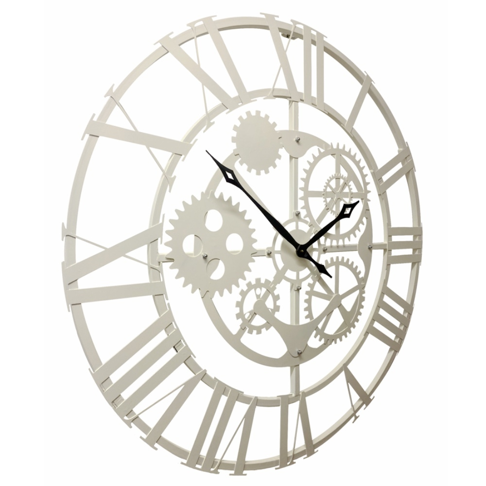 Настенные часы 07-023 Большой Скелетон Римский Молочный Династия