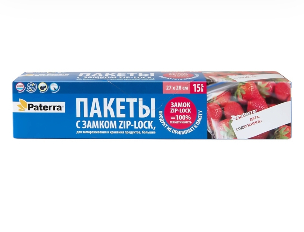 ПАКЕТ ДЛЯ ЗАМОРОЗКИ 3 Л. 15 ШТ.\24 УП.