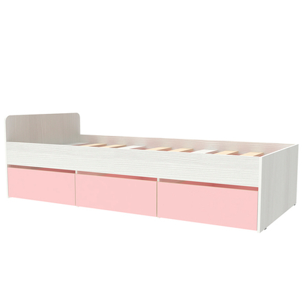 Кровать односпальная КарИВи КИВи Белое Дерево Розовый