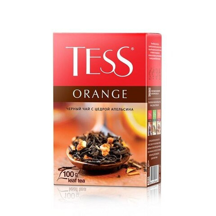 Черный чай Tess с цедрой апельсина 100г