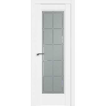 Межкомнатная дверь экошпон Profil Doors 92U аляска остеклённая
