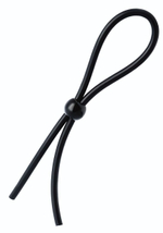 Черное лассо на пенис с одной бусиной