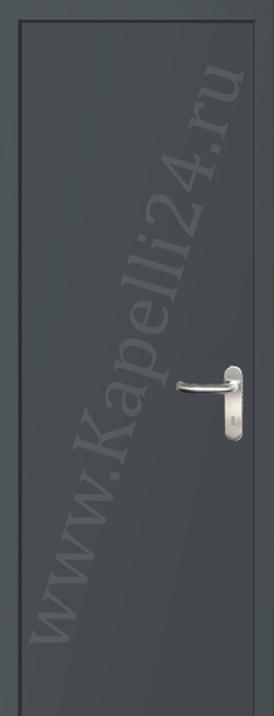 Дверь влагостойкая пластиковая KAPELLI multicolor ДГ RAL 7012 Базальтово-серый + коробка