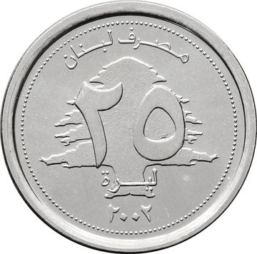 25 ливров 2002 Ливан
