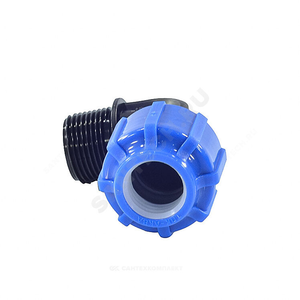 Отвод компрессионный ПЭ Дн 20х3/4"х90гр ВР Ру16 RTP (РосТурПласт) 11536