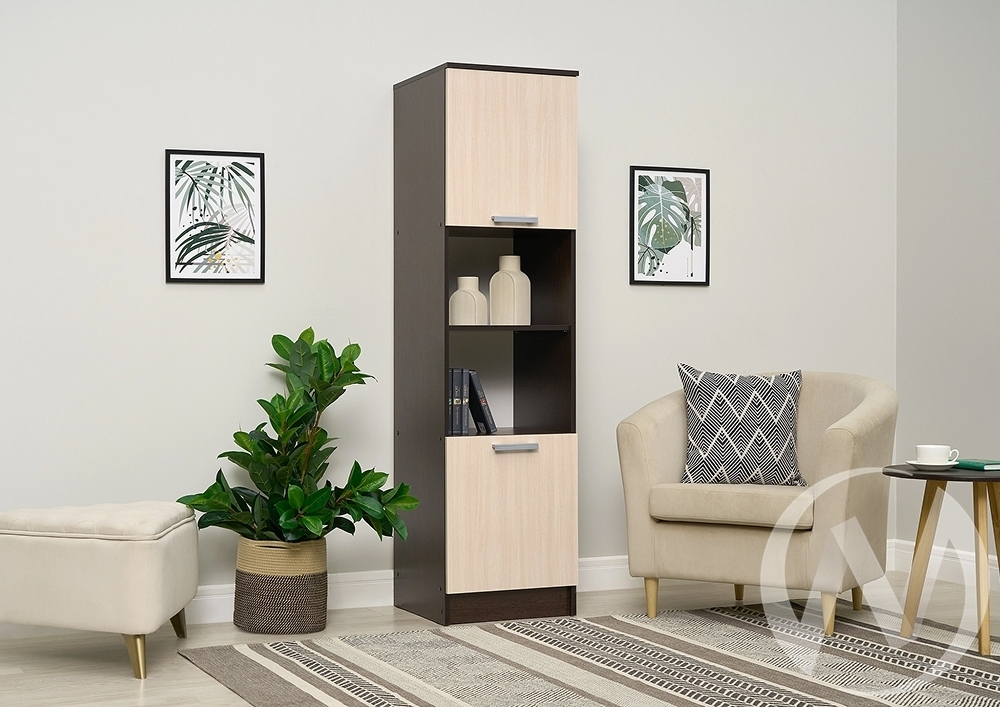 Пенал к столу КС №3 (УПКФ) (Дуб беленый/Дуб венге)