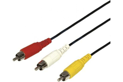 Шнур REXANT 3 RCA - 3 RCA, длина 1.5 метра, черный 17-0202