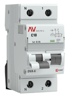 Автомат дифференциальный EKF rcbo6-1pn-10C-100-ac-av