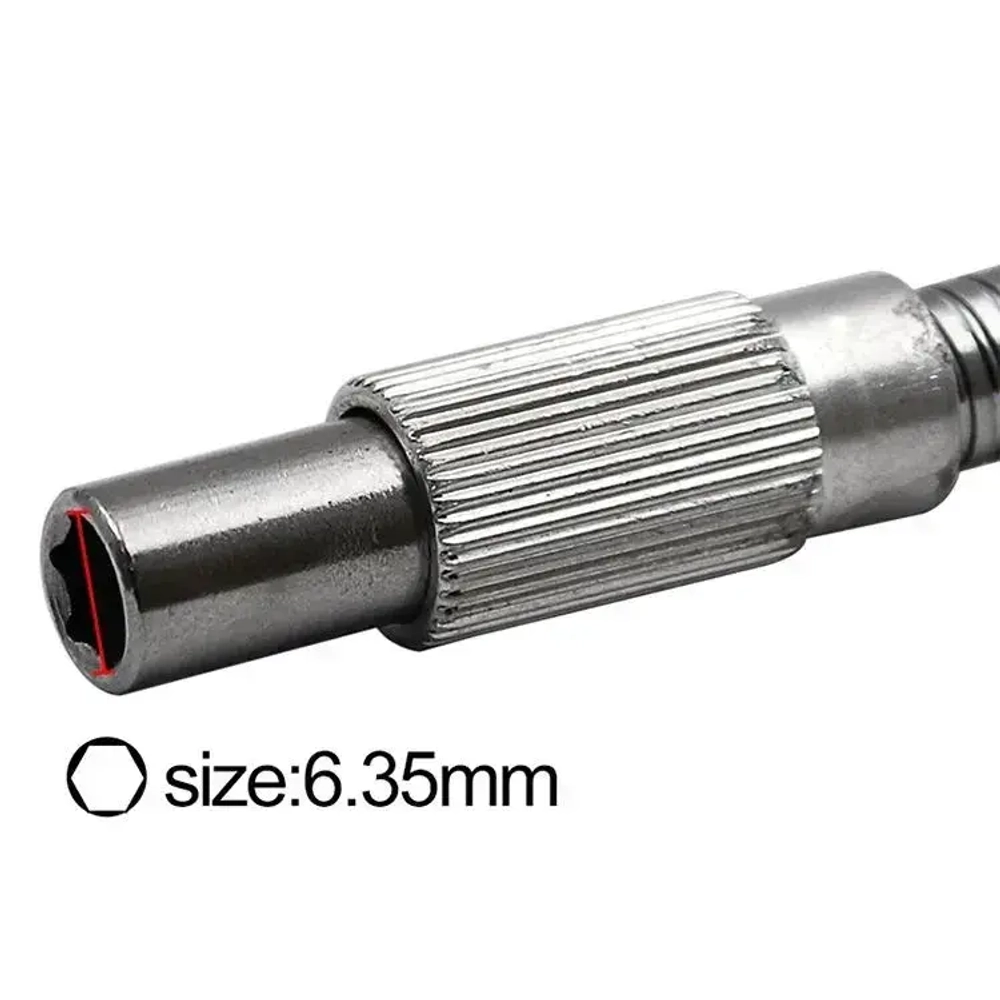 Гибкий удлинитель 300мм для шуруповерта / Быстросъемная насадка с шестигранником 6,35мм