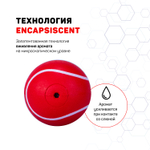 Playology  жевательный мяч SQUEAKY CHEW BALL 6 см для собак мелких и средних пород с пищалкой и с ароматом говядины, цвет красный